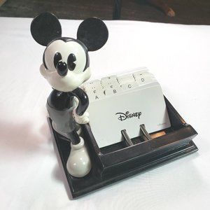 Mickey Mouse Black Gray &White Desk Accessory Phone Number or Password Filer